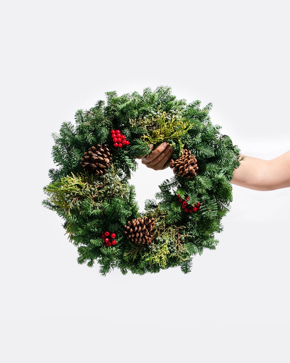Fresh Cut Noble Fir, Juniper & Cedar Holiday Wreath - Image 2
