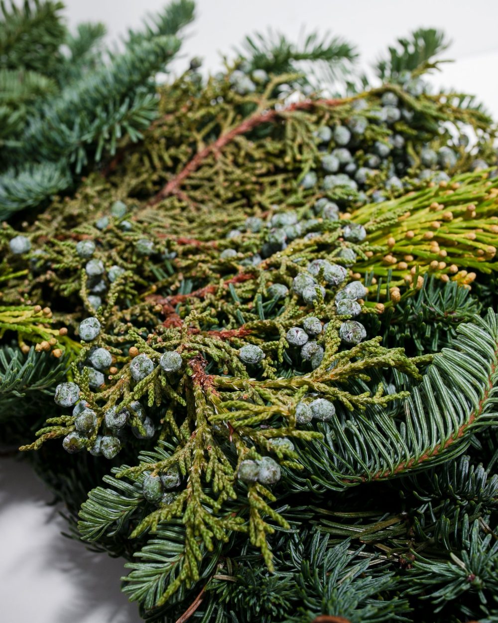 Fresh Cut Noble Fir, Juniper & Cedar Holiday Wreath - Image 5